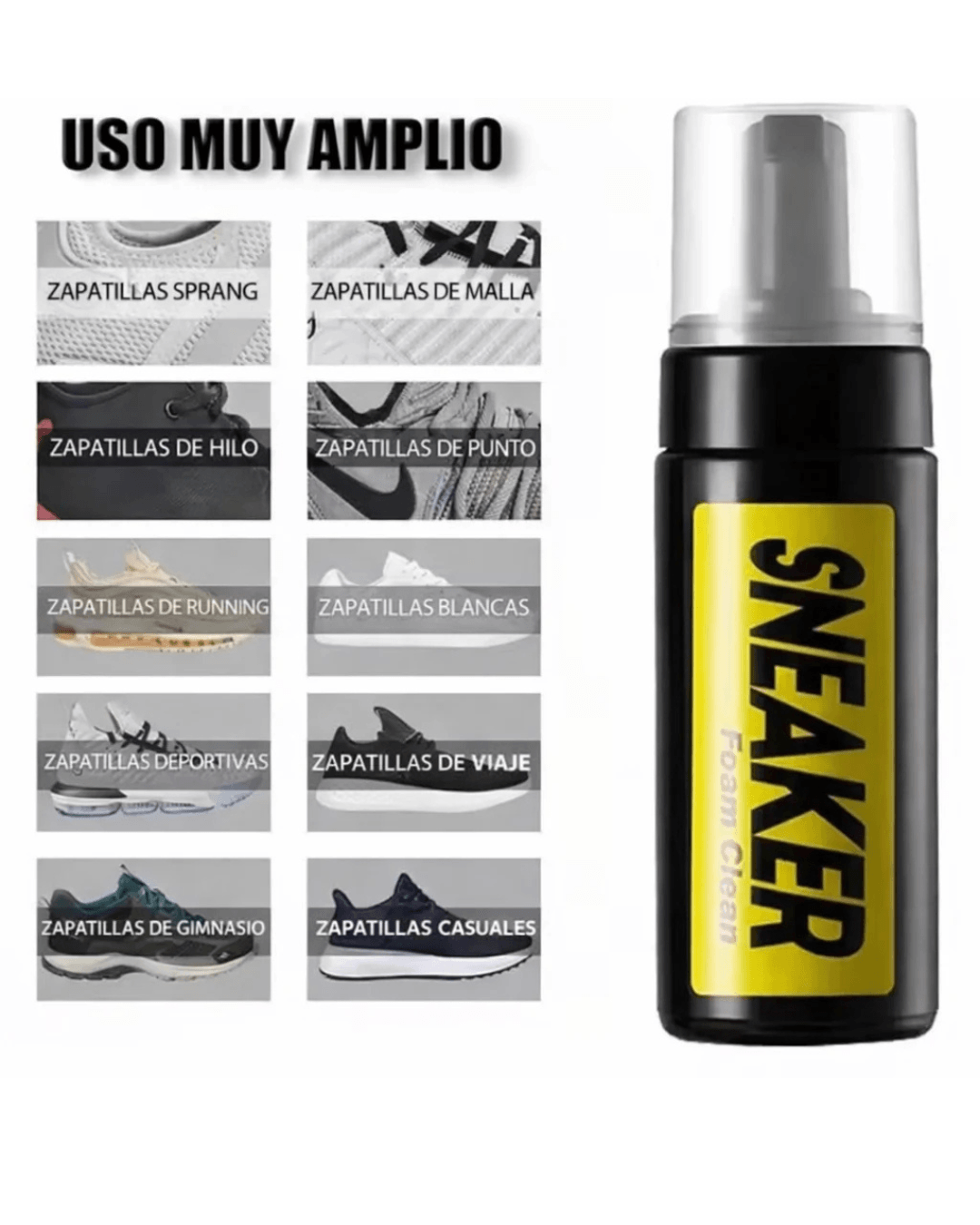 Sneaker Cleanning: Limpieza profunda sin dañar material.
