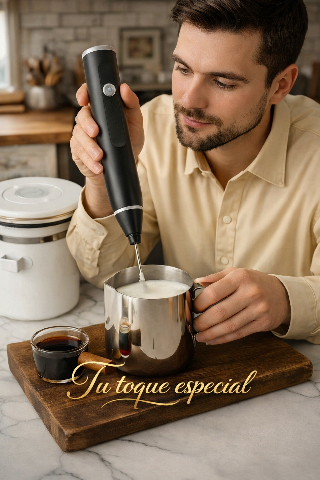 Espumador/Batidor  Multifuncional Recargable