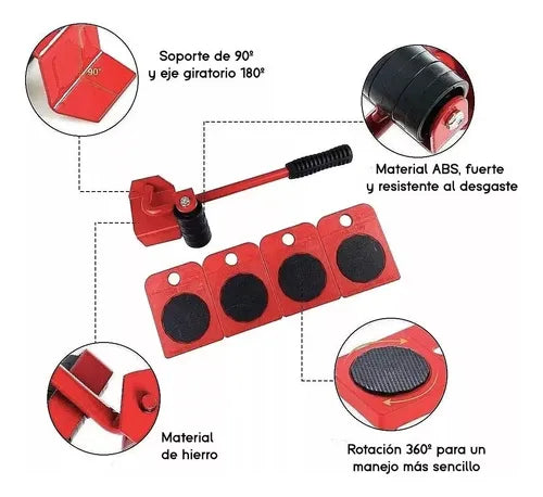 Kit Movedor de Muebles con Palanca