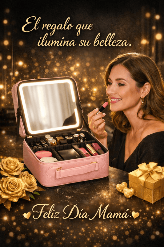 Cosmetiquero con Luz LED    (No incluye maquillaje)