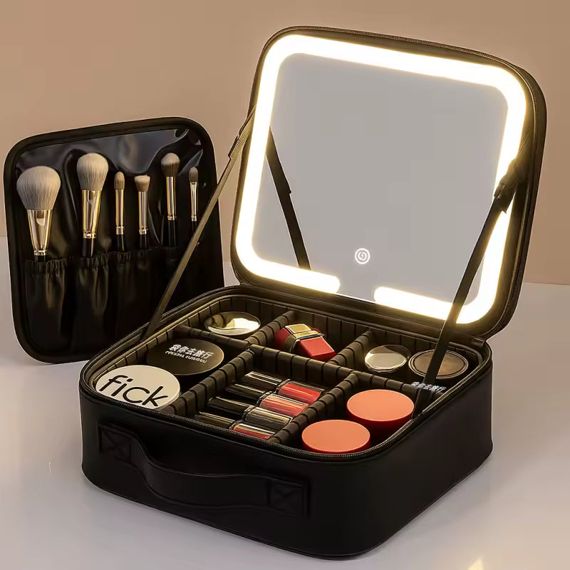 Cosmetiquero con Luz LED    (No incluye maquillaje)