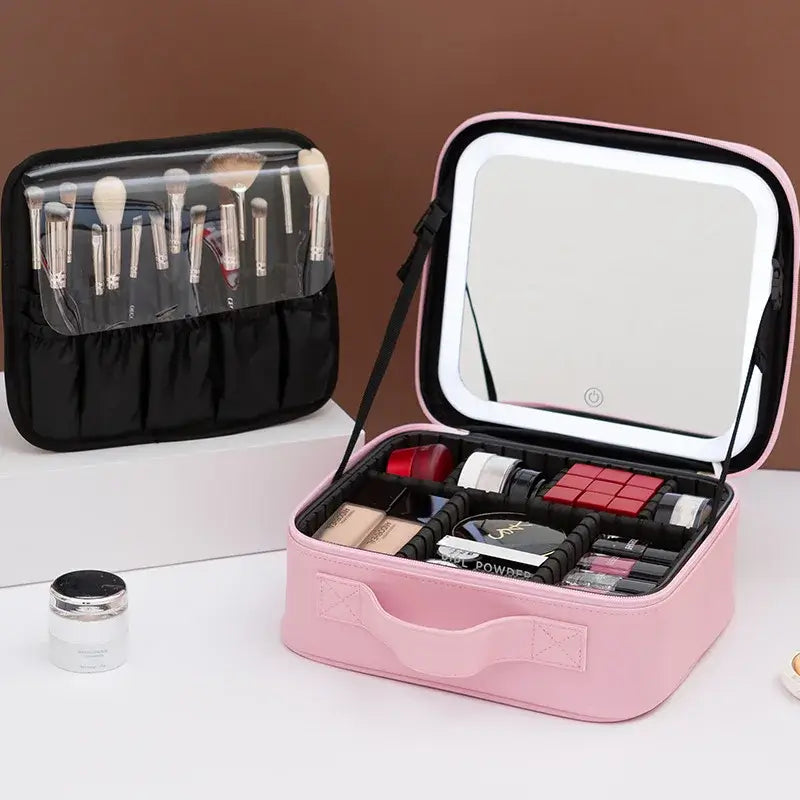 Cosmetiquero con Luz LED    (No incluye maquillaje)